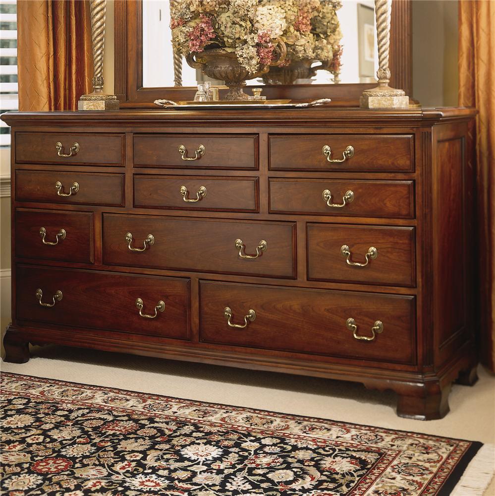 American Drew Cherry Grove 45th Triple Dresser with 11 Drawers Stoney